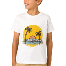 子供用サマー ビブラス ビーチ Tシャツ