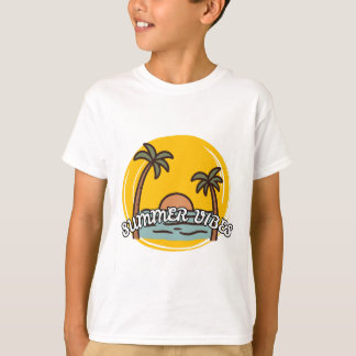 子供用サマー ビブラス ビーチ Tシャツ
