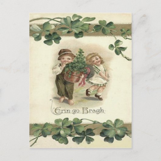 子供用シャムロック エリンを讃えて (Erin Go Bragh) ポストカード (正面)