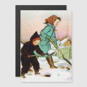 子供用ショベル雪ホリデーカード (正面/裏面)