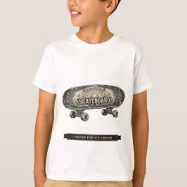 子供用スケートボードTシャツ「アイスクリームのためにブレーキを踏む」 Tシャツ
