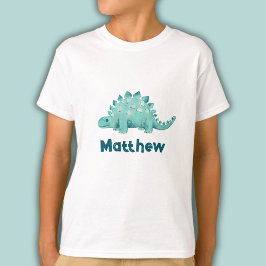 子供用ステゴサウルスの名前 Tシャツ