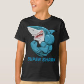 子供用スーパーシャークTシャツ Tシャツ (正面)
