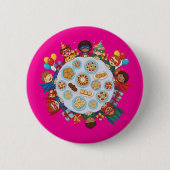 子供用スーパーヒーローの衣装パーティー 缶バッジ (正面)