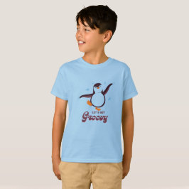 子供用ダンスペンギンTシャツ | “レッツ・ゲット・グルーヴィー” Tシャツ
