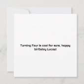 子供用ドラゴン誕生日カード - 色をつけよう カード (裏面)