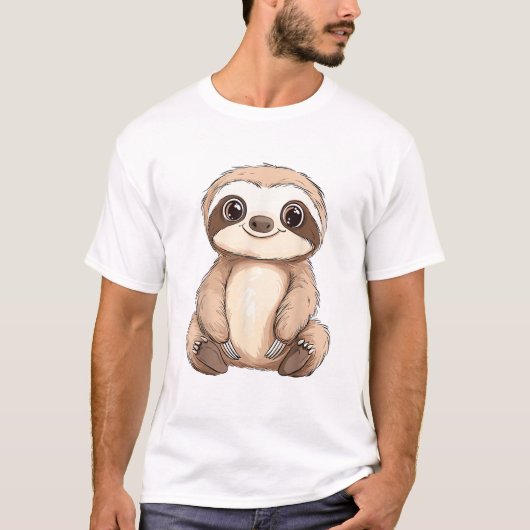子供用ナマケモノTシャツ_1 Tシャツ (正面)