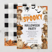 子供用ハロウィンコスチュームパーティーの招待状 招待状 (正面/裏面)