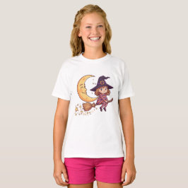 子供用ハロウィンリトルウィッチムーンTシャツ Tシャツ