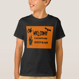子供用ハロウィンTシャツ: お化け屋敷 Tシャツ