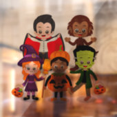 子供用ハロウィーンの衣装パーティー ウィンドウサイン (シート2)