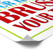 子供用バスルームマナー注意喚起の標識 ポスター (角)