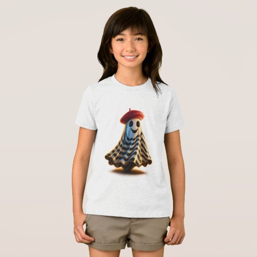 子供用パリ風ゴーストTシャツ トライブレンドＴシャツ (正面全面)