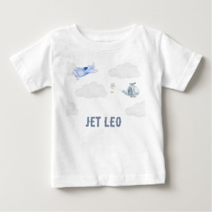 子供用パーソナライズされた飛行機Tシャツ ベビーTシャツ
