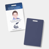 子供用パーソナライズ宇宙飛行士バッジ バッジ (正面＆裏面)