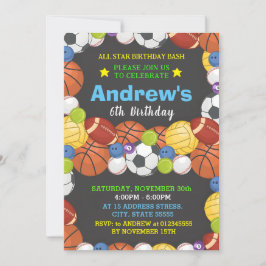 子供用パーソナルスポーツ誕生日招待状 招待状