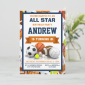 子供用パーソナルスポーツ誕生日招待状 招待状 (スタンド正面)