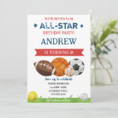 子供用パーソナルスポーツ誕生日招待状 招待状 (スタンド正面)