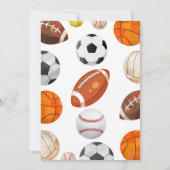 子供用パーソナルスポーツ誕生日招待状 招待状 (裏面)