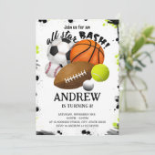 子供用パーソナルスポーツ誕生日招待状 招待状 (スタンド正面)