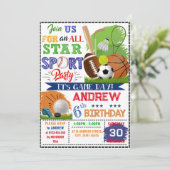 子供用パーソナルスポーツ誕生日招待状 招待状 (スタンド正面)