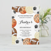 子供用パーソナルスポーツ誕生日招待状 招待状 (スタンド正面)