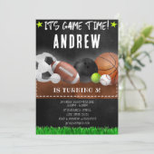 子供用パーソナルスポーツ誕生日招待状 招待状 (スタンド正面)