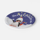 子供用パーティーメリークリスマスウィンターペンギン ペーパープレート (アングル)