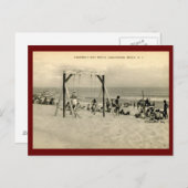 子供用ビーチ、マナスクアン、ニュージャージー州ヴィンテージ ポストカード (正面/裏面)