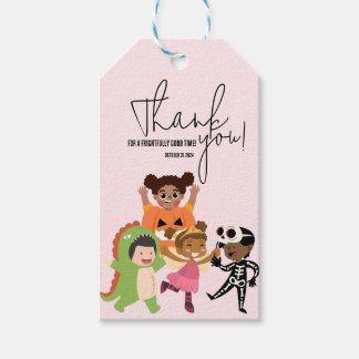子供用ピンクのハロウィーンの衣装パーティー必需品 ギフトタグ