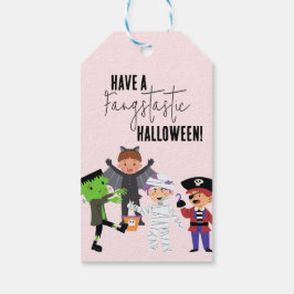 子供用ピンクのハロウィーンの衣装パーティー必需品 ギフトタグ