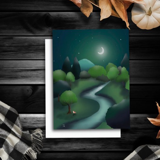 子供用ファンタジー本イラストレーションカー空白のド ポストカード