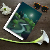 子供用ファンタジー本イラストレーションカー空白のド ポストカード