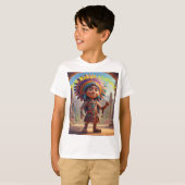 子供用ファーストネーション衣類 ネイティブアメリカン Tシャツ (正面フル)
