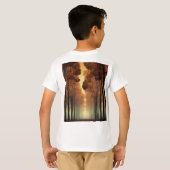 子供用フォレストツリーロゴTシャツ | 自然探検T Tシャツ (裏面フル)