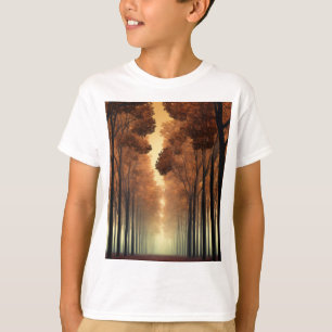 子供用フォレストツリーロゴTシャツ   自然探検T Tシャツ