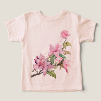 子供用フラワーデザインTシャツ