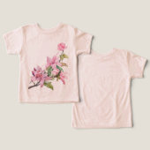 子供用フラワーデザインTシャツ (デザイン正面&裏面)