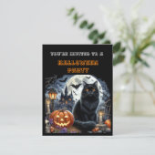 子供用ブラックハロウィンコスチュームパーティー招待状 (スタンド正面)