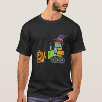 子供用ブルドーザー かぼちゃ トラック 掘る トドラー ボーイズ Tシャツ
