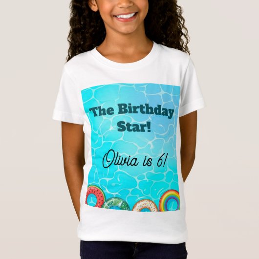 子供用プールパーティーTシャツ Tシャツ (正面)