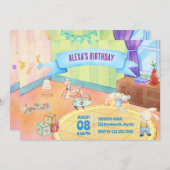 子供用ベビールーム（おもちゃ付き） 招待状 (正面/裏面)