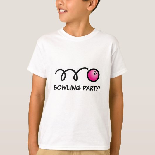子供用ボウリングパーティーTシャツ Tシャツ (正面)