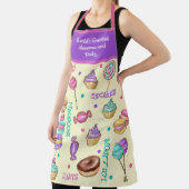 子供用マカロンのカップケーキ、棒つきキャンデー、ドーナツ エプロン (インサイチュ)