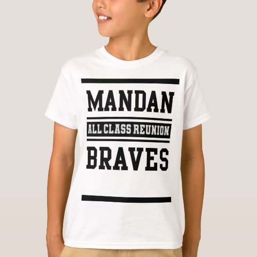子供用マンダンブレーブス全クラス同窓会Tシャツ Tシャツ (正面)