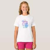 子供用ミシガン州五大湖ミトン州Tシャツ Tシャツ (正面フル)