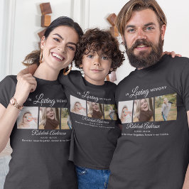 子供用モダン3枚写真コラージュ葬式Tシャツ Tシャツ
