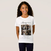 子供用モダン4枚フォトコラージュ葬式Tシャツ Tシャツ (正面フル)