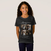 子供用モダン4枚フォトコラージュ葬式Tシャツ Tシャツ (正面フル)