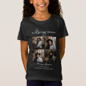 子供用モダン4枚フォトコラージュ葬式Tシャツ Tシャツ (正面)